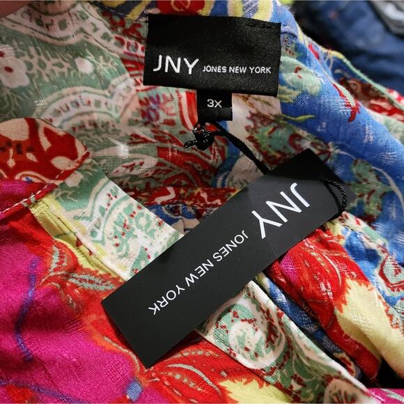 Jones new York Floral Patchwork Blouse Plus Size 3X New!!! - Picture 6 of 11